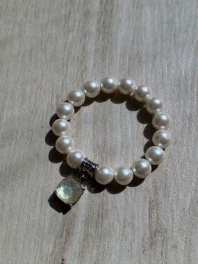 Silver charm pearl bracelet - Nordstrom